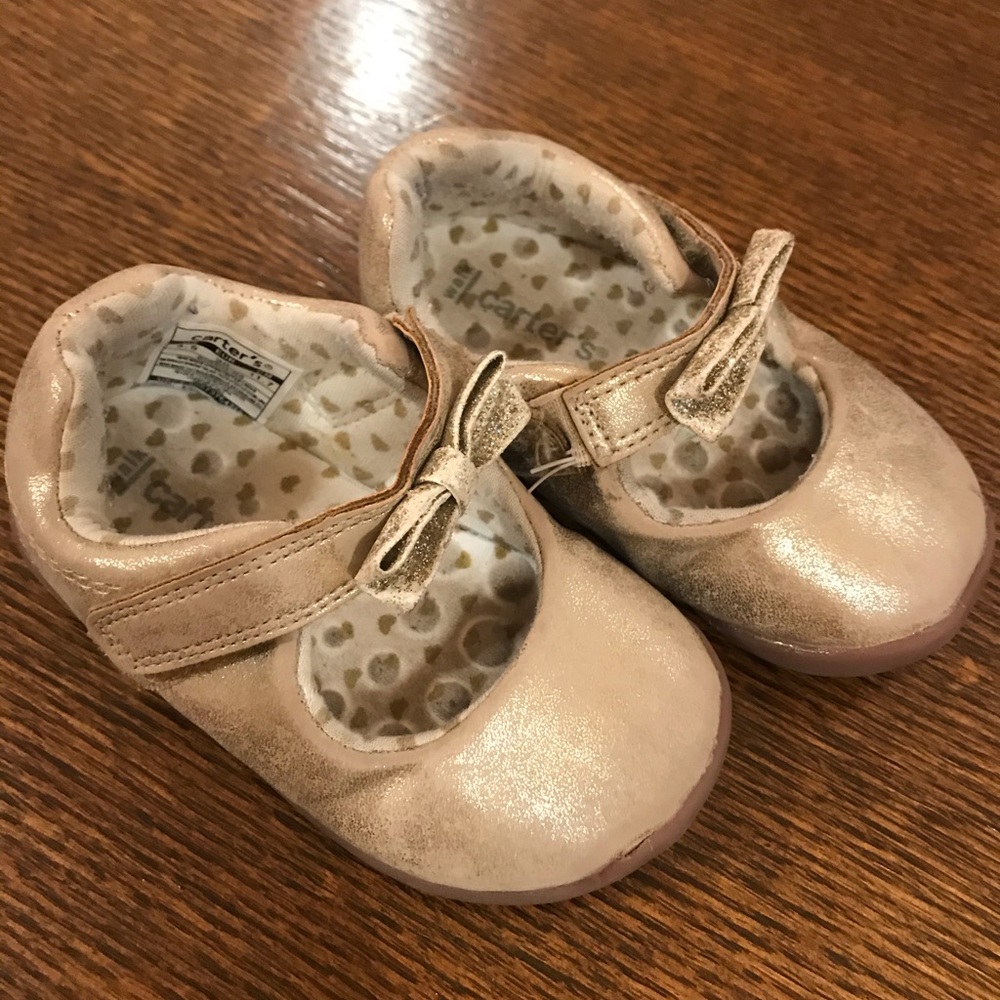 Gold Mary Janes from Carter’s